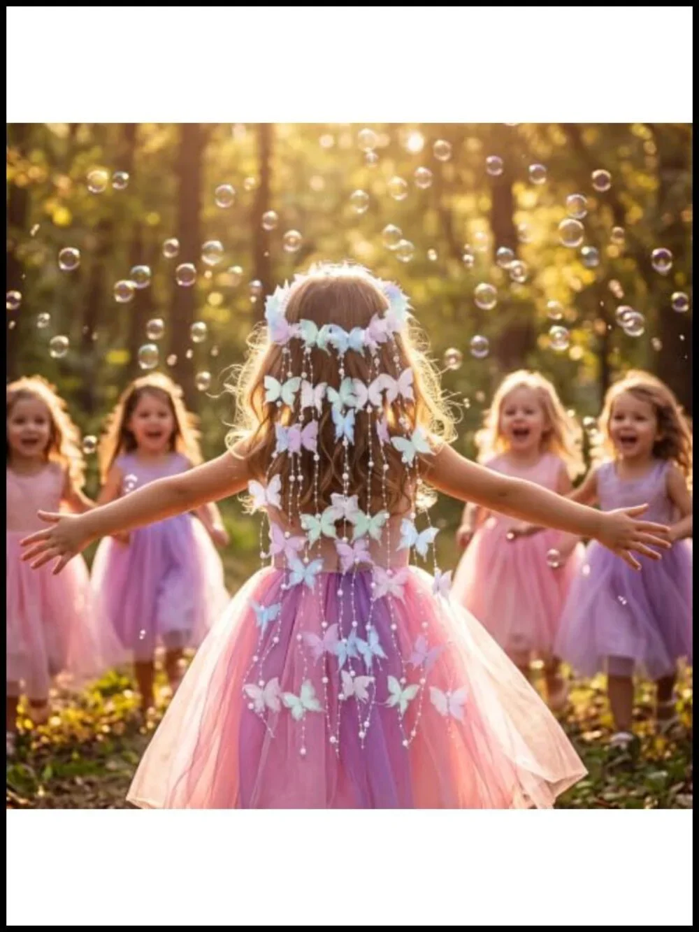 Handmade Butterfly Pearl Tassel Hairpiece Fairy Crown Witch Headband